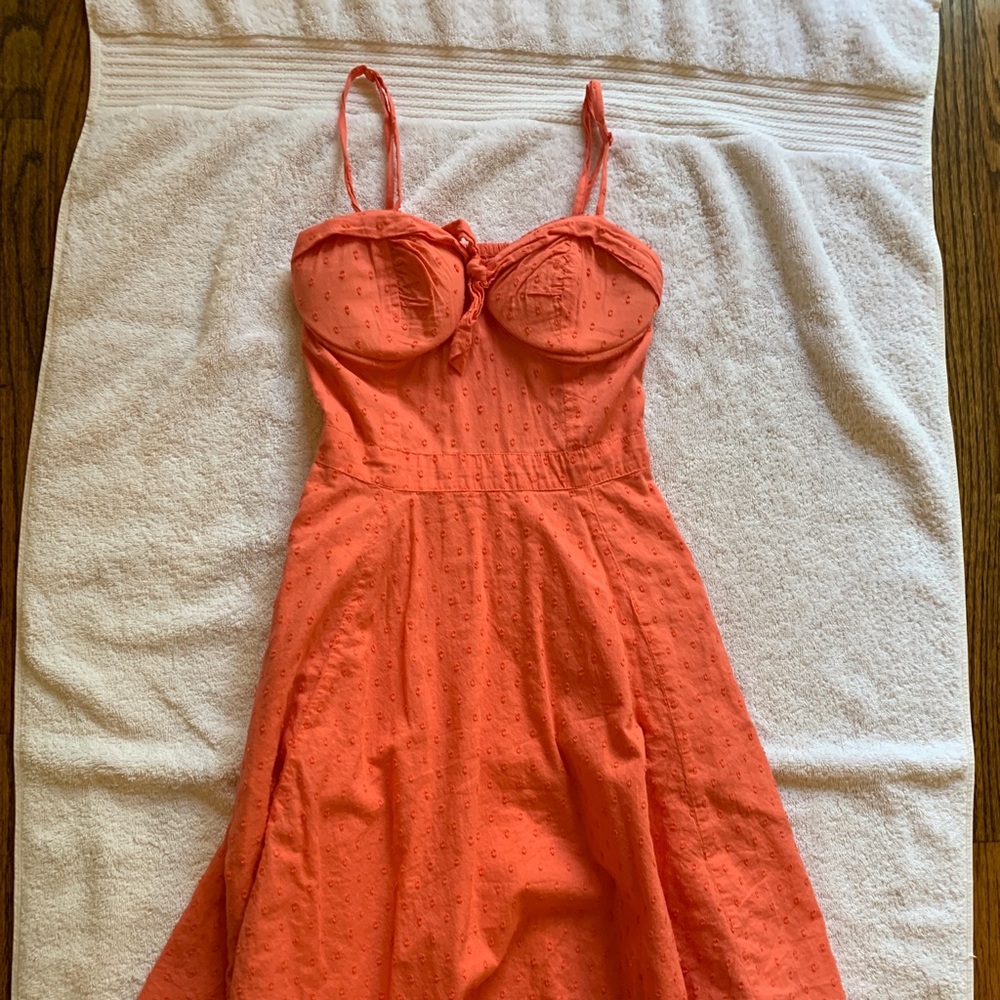 Melon spaghetti strapped sundress